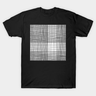 Monochrome black and white graphic plaid minimalist style I T-Shirt